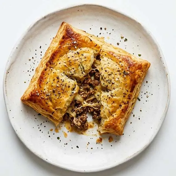 Beef and cheese mugalgal puff